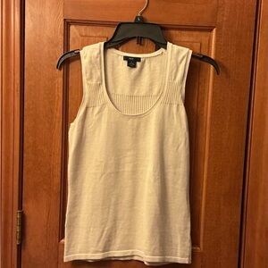 GAP Cream Ribbed Tank Top